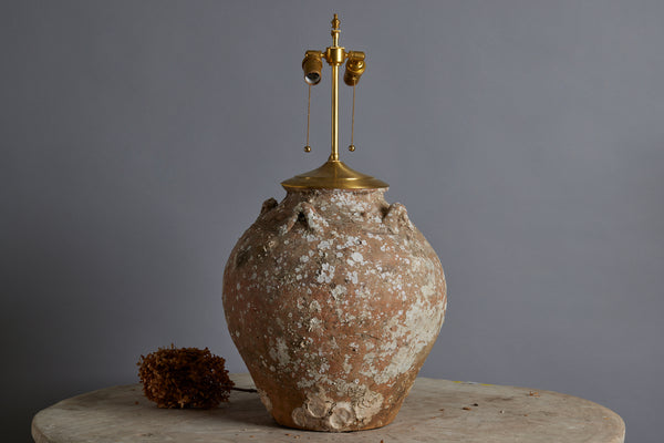 Large Shell Encrusted Sung Dynasty Shipwreck Pot made for the Spice Trade in Indonesia as a Lamp