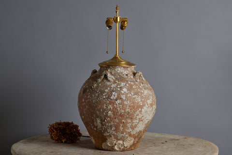 Large Shell Encrusted Sung Dynasty Shipwreck Pot made for the Spice Trade in Indonesia as a Lamp