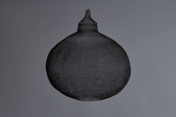 Large Gord Shaped Knit Steel Hanging Shade from the Island of Sumba