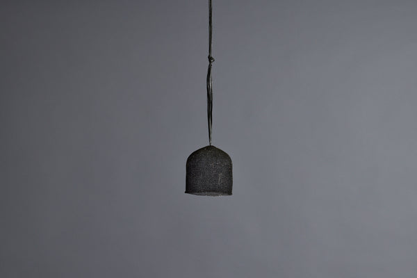 Small Knit Steel Hanging Pendant Light from the Island of Sumba