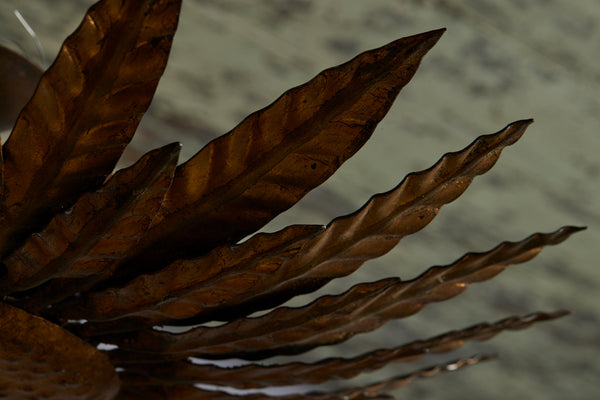 1940s Spanish Gilt Sunflower Ceiling Mounted Fixture