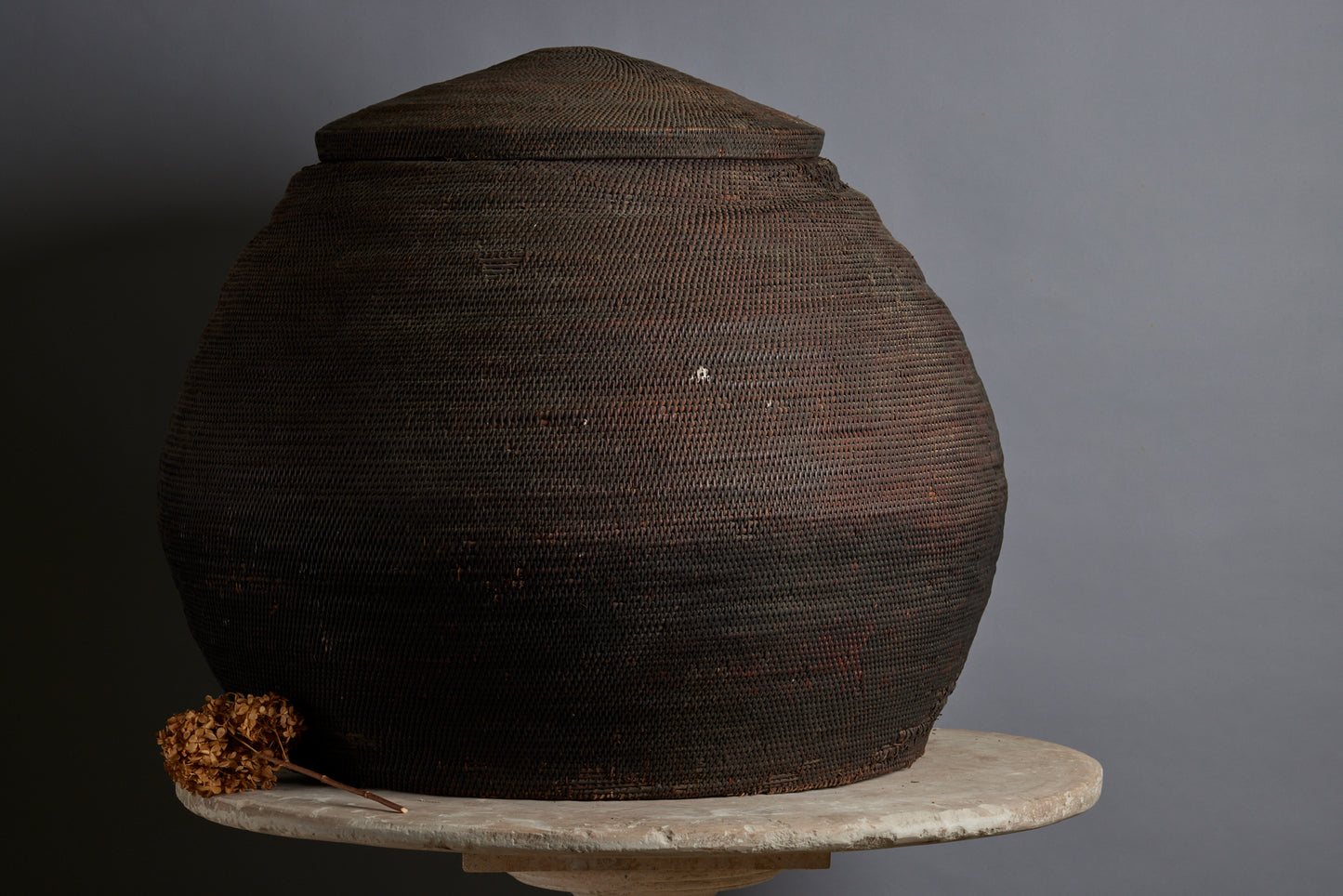 Very Large Woven Grain Basket from a Palace in Java