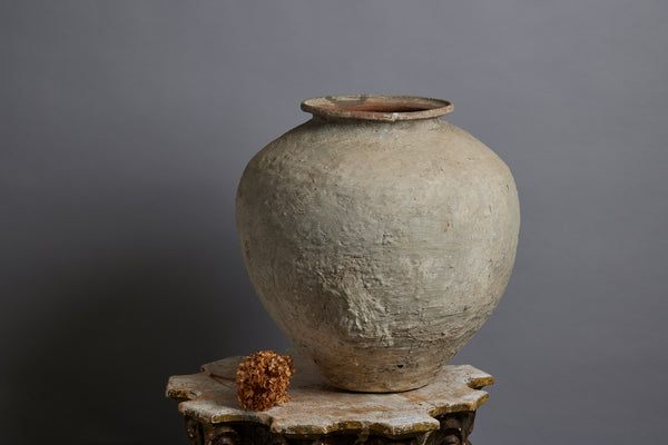 19th Century Lime Washed Water Jar from Sumatra