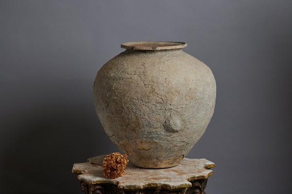 19th Century Lime Washed Water Jar from Sumatra