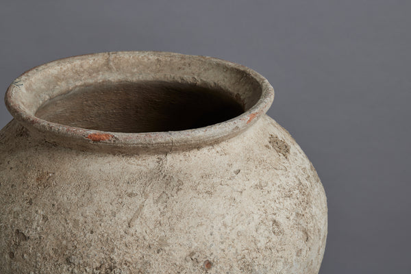 Small 19th Century Lime Washed Water Jar from Sumatra