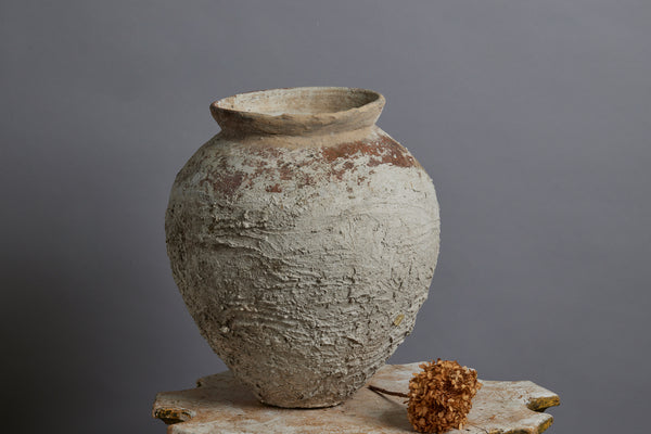 Small 19th Century Lime Washed Water Jar from Sumatra