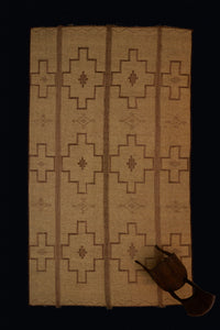 Four Sectioned Large Tuareg Mat with Three Patterned Bands ............... (8'8''x 15'4'')