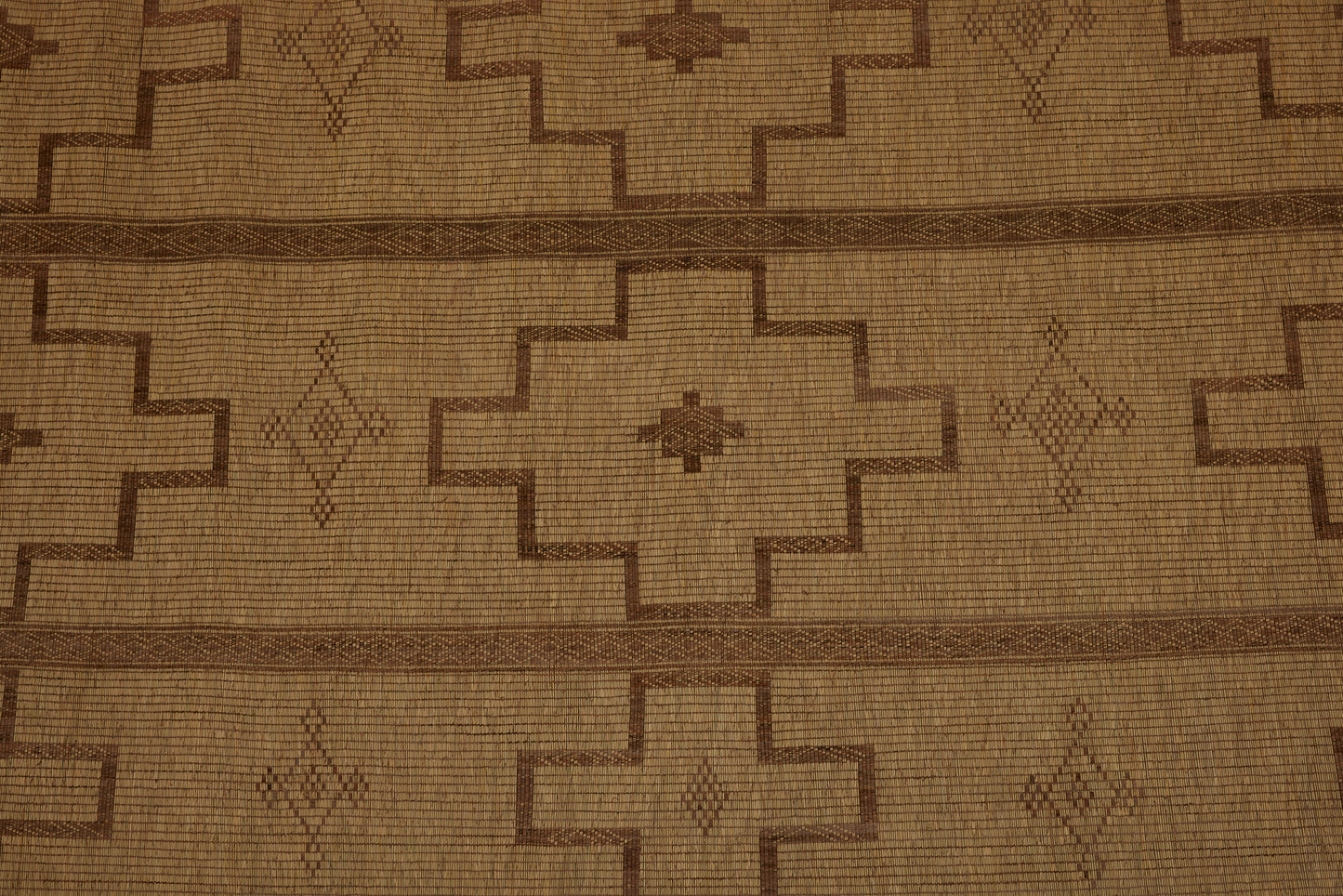 Four Sectioned Large Tuareg Mat with Three Patterned Bands ............... (8'8''x 15'4'')