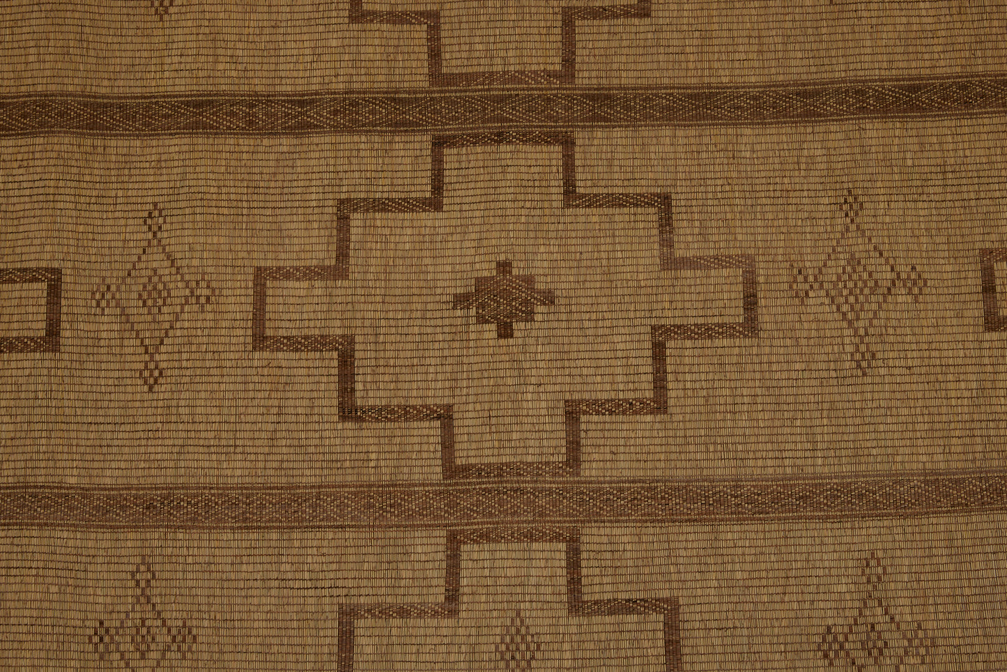 Four Sectioned Large Tuareg Mat with Three Patterned Bands ............... (8'8''x 15'4'')