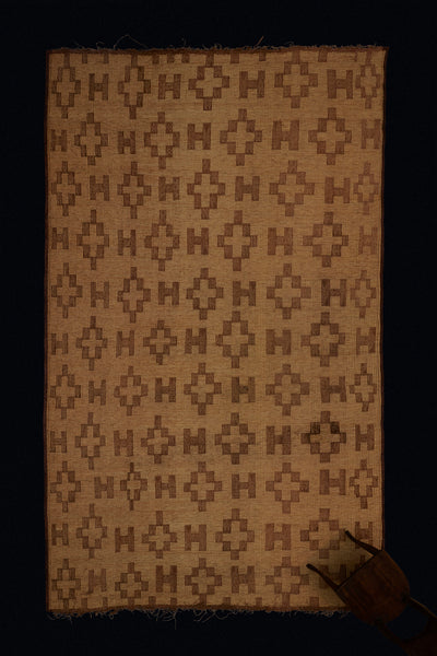 Early Large Tuareg Carpet with an Overall Field of Patterned H's & Stepped Diamonds ............... (8'6''x 16'2'')