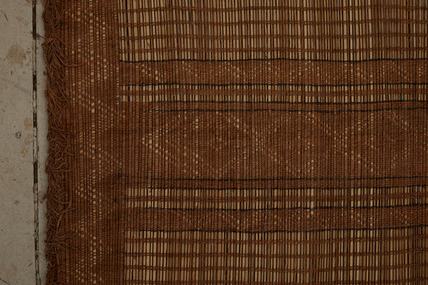 Coco Coloured Early Tuareg with Thin & Thick Patterned Bands ............... (7'5''x 11'3'')