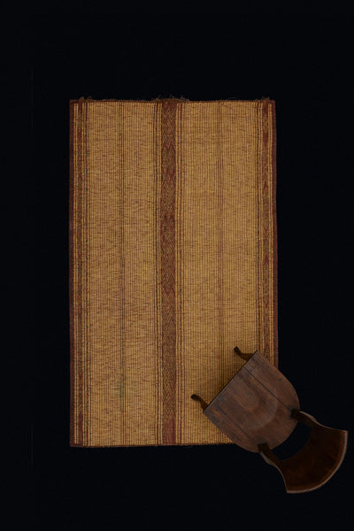 Early Multiple Stripe Tuareg Mat with Central Pattern Dividing the Field  ............... (4'6''x 7')