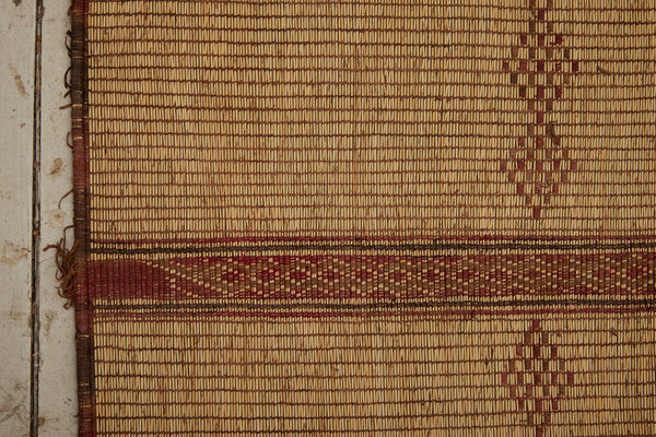 Small Finely Woven Light Coloured Tuareg Mat with Polychromed Patterned Bands ............... (7'1''x 9'4'')