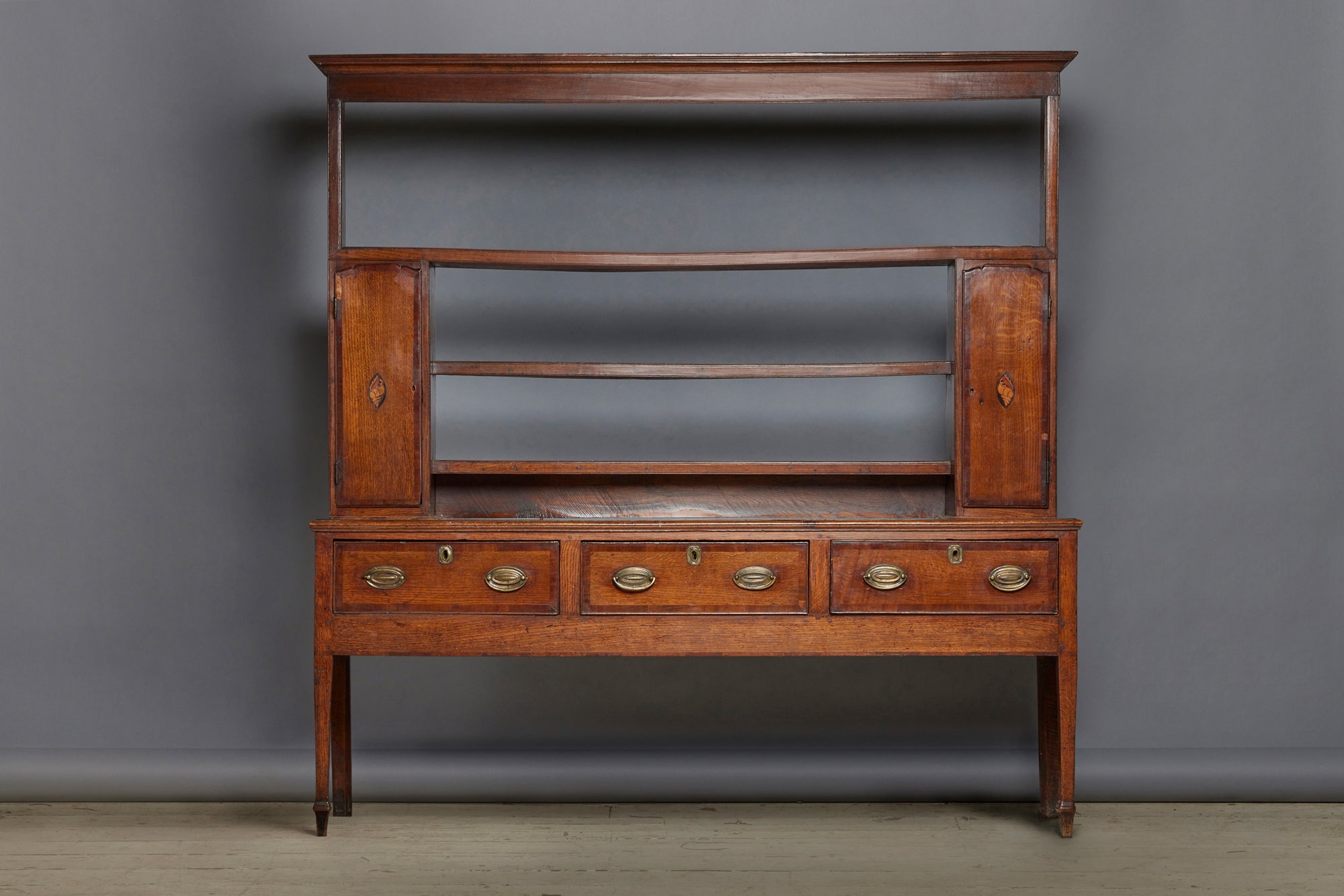 18th Century Welsh Captain Dresser with Shell Marquetry