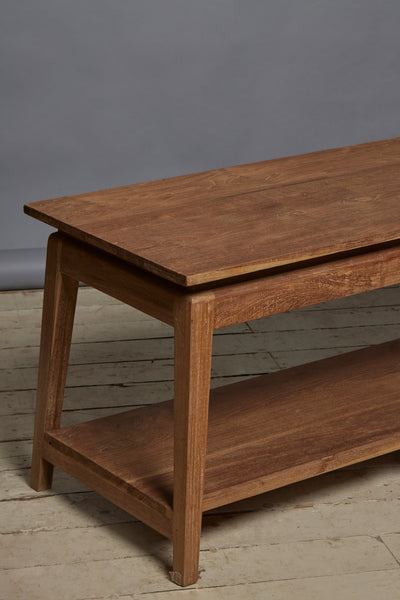 Mid Century Modern Teak Coffee Table with Square Leg from Java