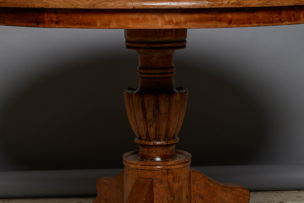 Dutch Colonial Round Teak Dining Table with Lions Paw Feet