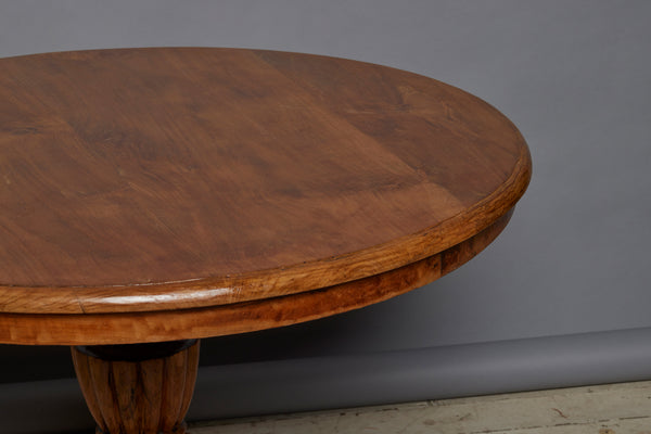 Dutch Colonial Round Teak Dining Table with Lions Paw Feet