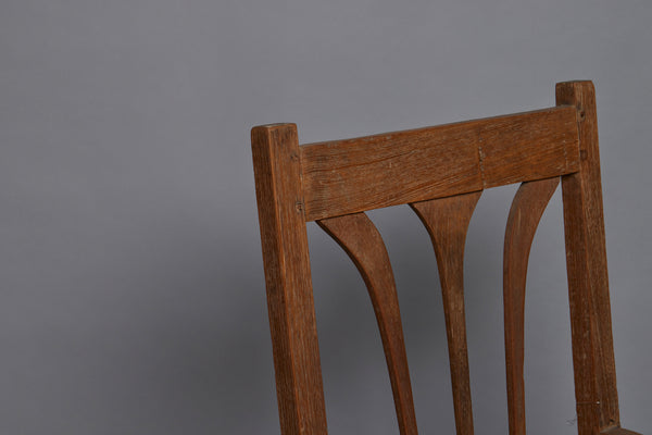 Yoke Back Arts & Crafts Teak Arm Chair from Batavia