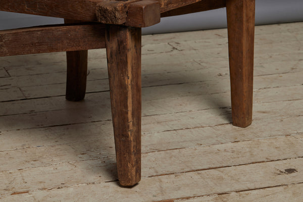 Late 19th/Early 20th Century Arts & Crafts Style Primitive Teak Lounging Chair