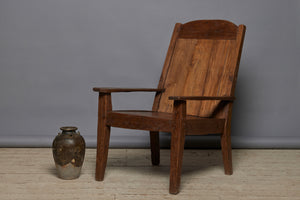 Large Dutch Colonial Teak Relaxing Chair from Java