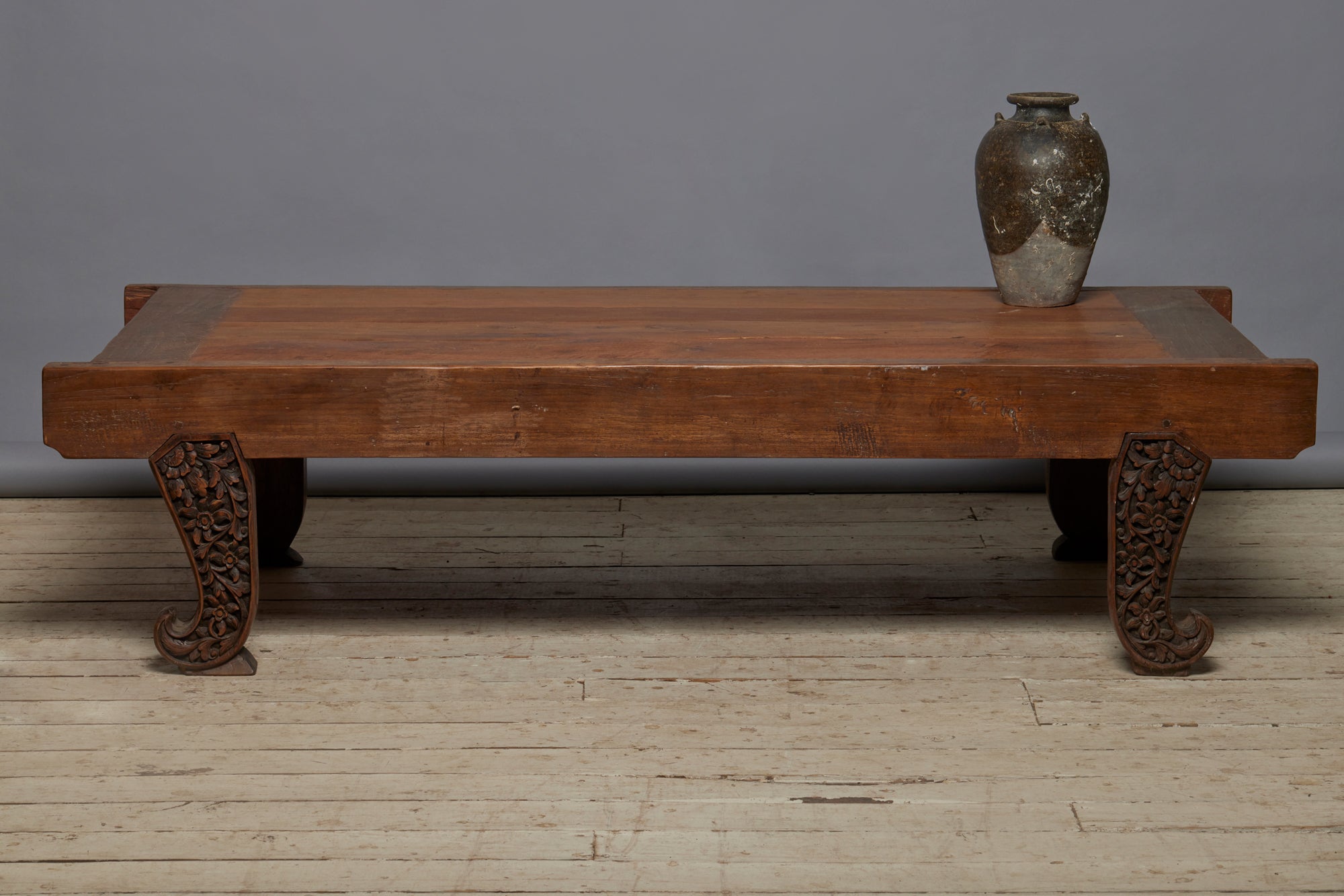 Mid/Late 19th Century Classic Carved Scroll Leg Coffee Table/Bed from Jakarta