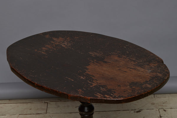 Oval Top Dutch Colonial Teak Tea Table