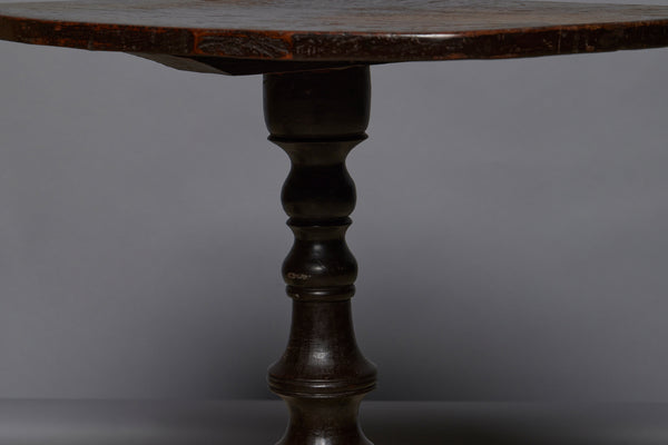 Oval Top Dutch Colonial Teak Tea Table