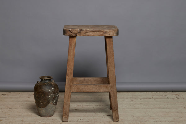 Thai Thick Top Square Thick Stool from Java