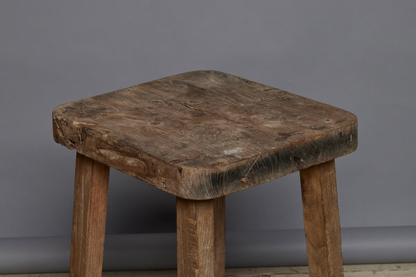 Thai Thick Top Square Thick Stool from Java