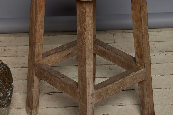 Thai Thick Top Square Thick Stool from Java