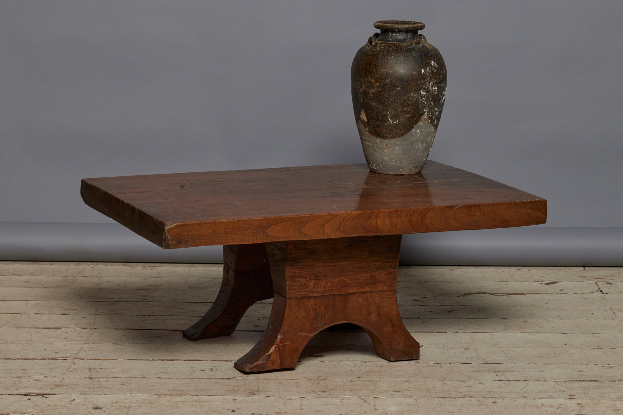 Thick Top Solid Shoe Foot Dutch Colonial Teak Coffee Table