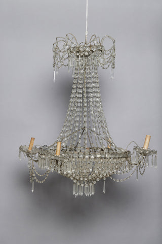 Italian Four Arm Early 20th Century Chandelier from Genoa