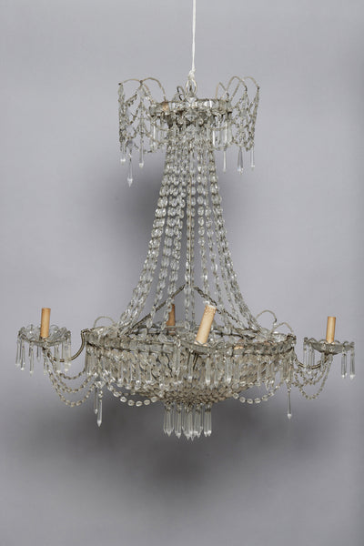 Italian Four Arm Early 20th Century Chandelier from Genoa