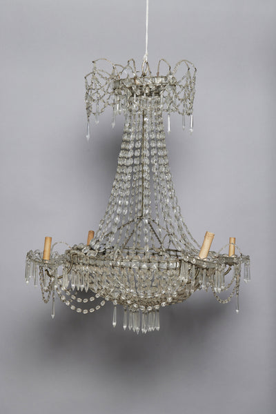 Italian Four Arm Early 20th Century Chandelier from Genoa