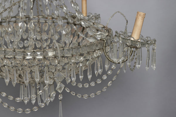 Italian Four Arm Early 20th Century Chandelier from Genoa