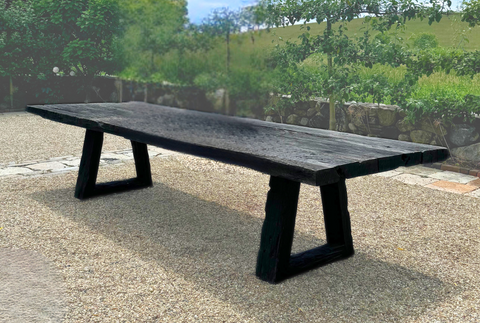 Large Weathered Ulin Wood Dining Table