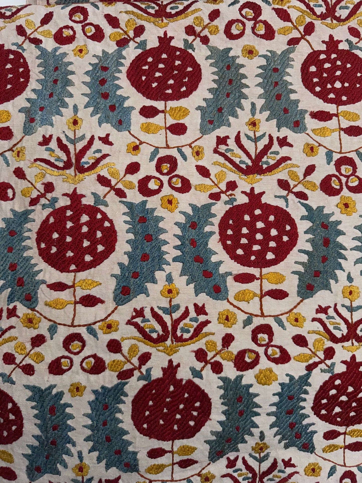 Extra Long Early Pomegranate Suzani Runner