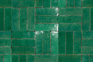 Reclaimed Vintage Green Moroccan Zelig Tiles