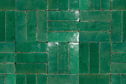 Reclaimed Vintage Green Moroccan Zelig Tiles