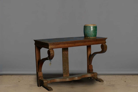 Dutch Colonial Empire Console Table with Lion Pawed Feet