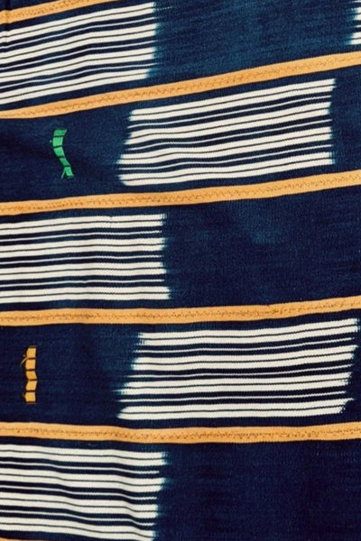 Baule Stripe Indigo Scarf/Sarong from Côte d'Ivoire