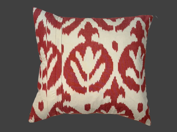 Floral Susani Silk and Cotton Pillow in Smoked Orchid