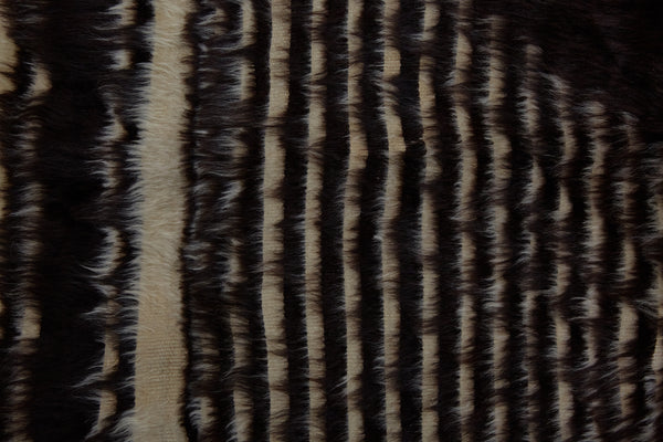 Zebra Striped 20th Century Silky Serret Carpet ..................... (4' 8'' x 6' 2'')