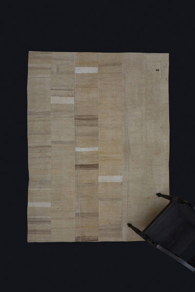 6 Banded Natural Color Hemp & Cotton Carpet with a Backing ........................ (5' 8'' x 7' 10'')