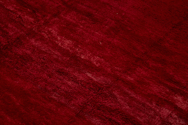 Chichaua All Red Moroccan Carpet with a Lush Pile .............. (6' 6'' x 11' 9'')