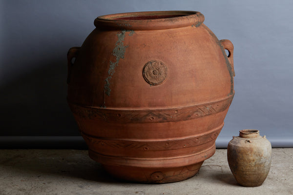 Large Late 19th/ Early 20th Century Tuscan Oil Jar