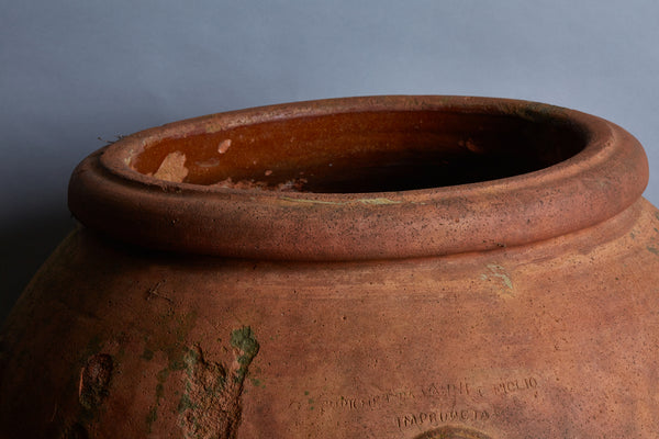 Large Late 19th Century/Early 20th Century Tuscan Oil Jar