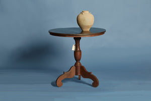 Early Round Dutch Colonial Teak Side Table