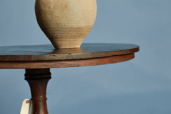 Early Round Dutch Colonial Teak Side Table