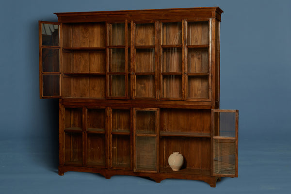 Large 2 Piece 19th Century Dutch Colonial Apothecary Cabinet from Jakarta
